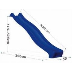 Csúszda REX 2,3 m zöld