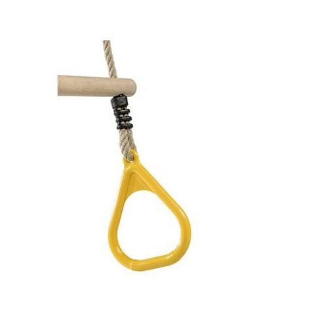 Trapézhinta műanyag gyűrűkkel sárga