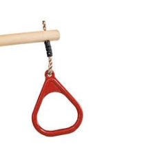 Trapézhinta műanyag gyűrűkkel piros