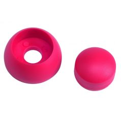 Csavartakaró gomb műanyag - piros