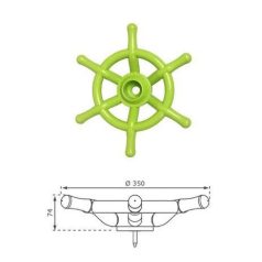 Hajókormány almazöld