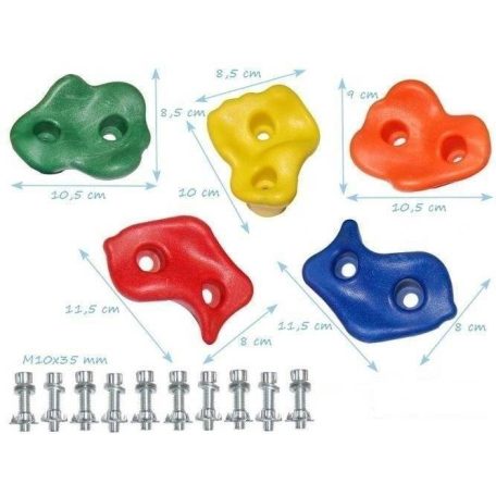 Műanyag mászókő felfogató csavarral