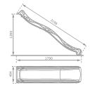 2,2 m-es zöld Yulvo csúszda